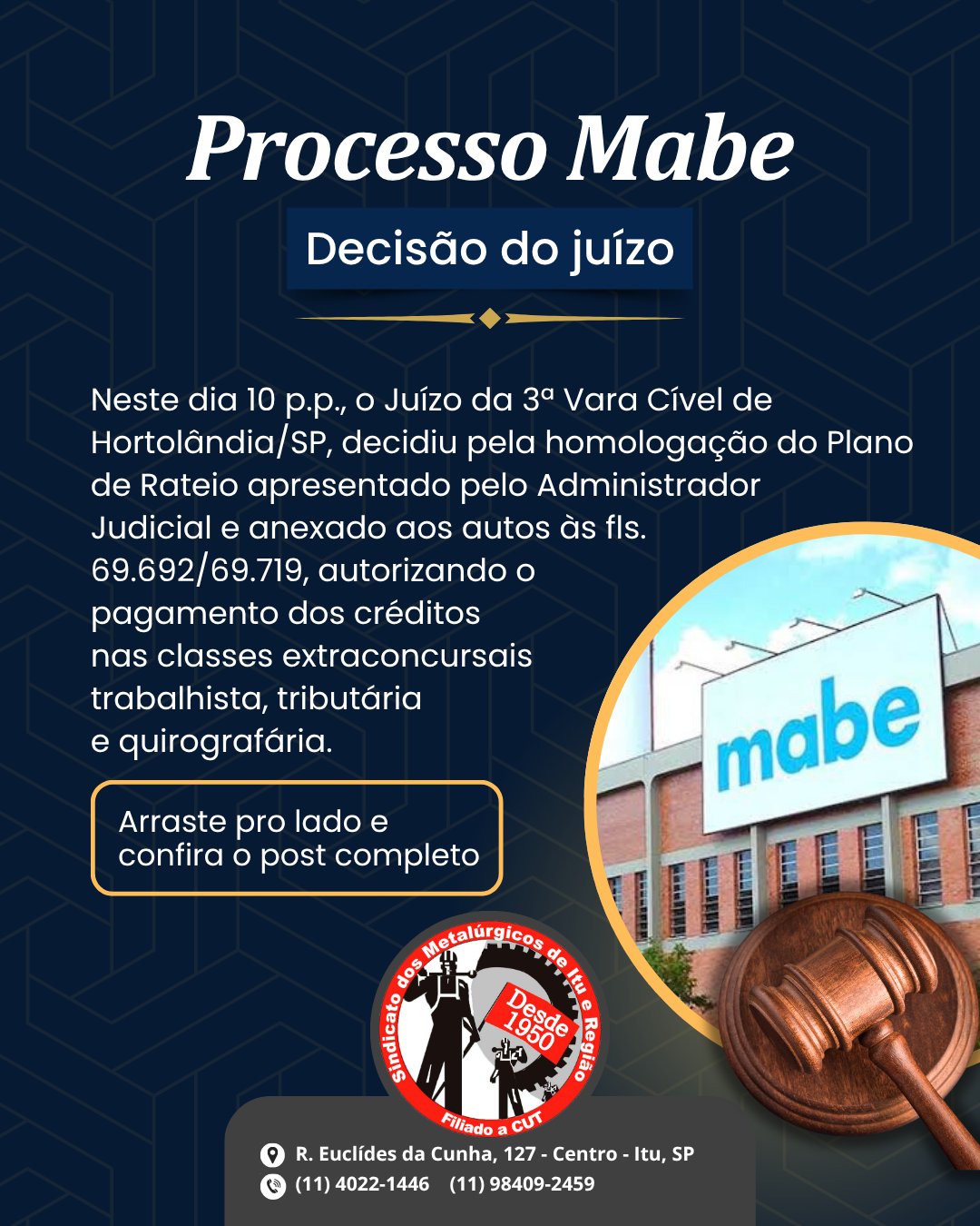 Processo Mabe - Decisão do Juízo