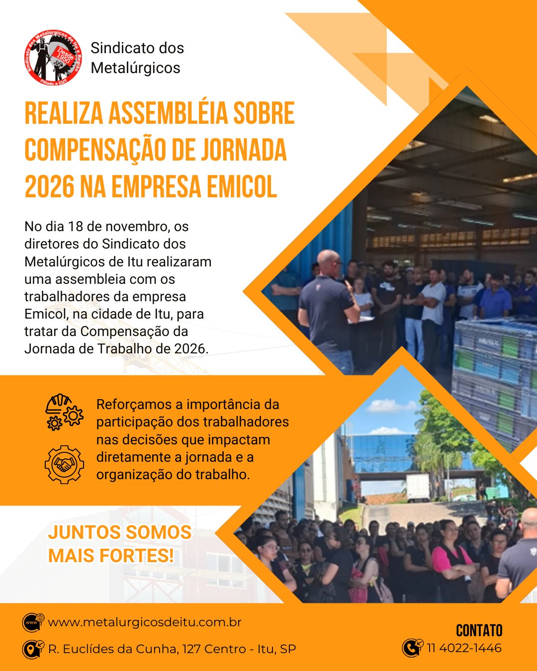 Compensação de jornada da empresa Emicol