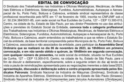 Edital de convocação